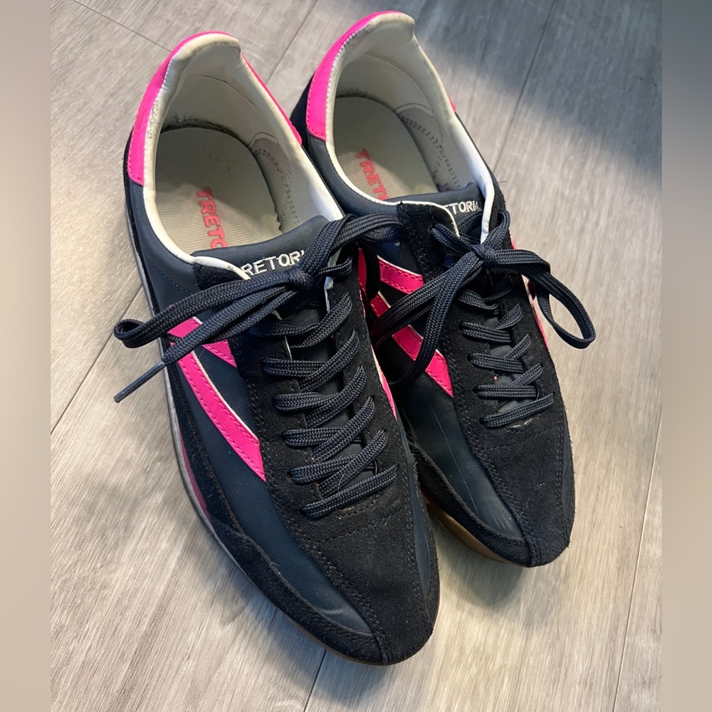 Restore Retro Rawlings sneakers shoes women 9- navy hot pink